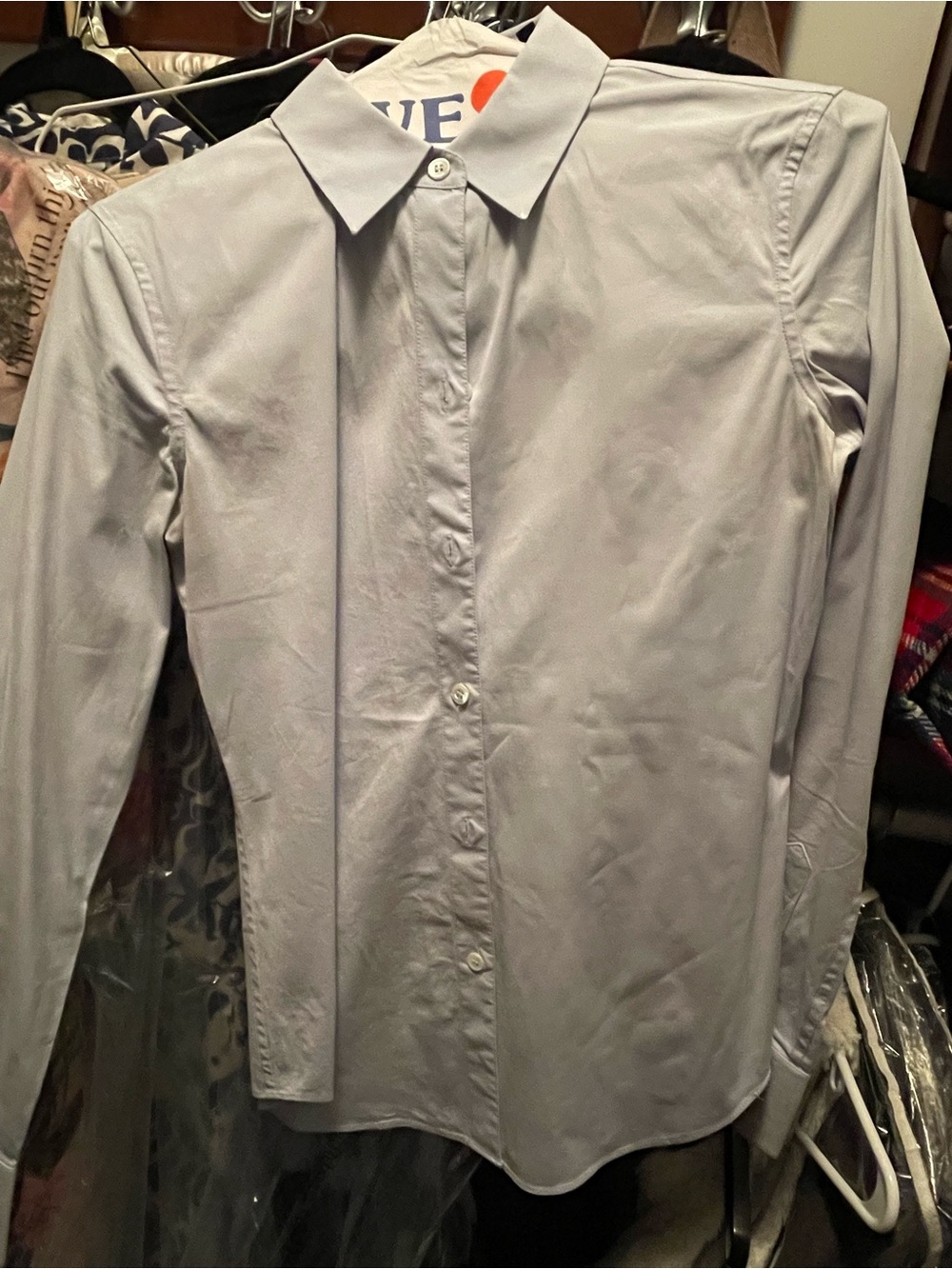 Theory Women’s Light Blue Button-Down Dress Shirt